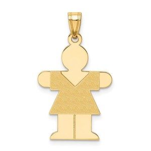 Million Charms 14k Yellow Gold Girl Charm